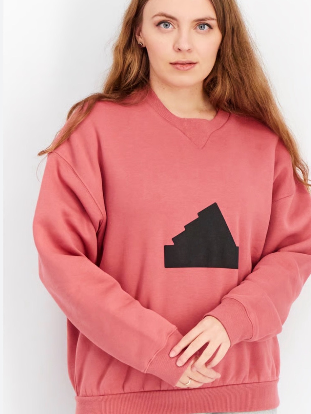 adidas Pink Crewneck Sweatshirt with White Logo